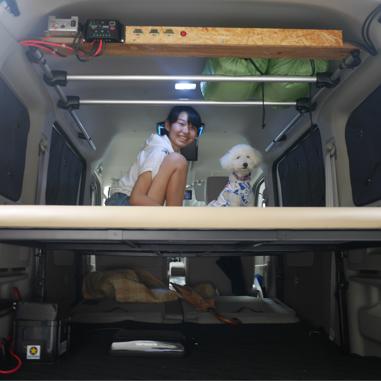【ユーザーレビュー】エブリィワゴン(DA17W)：釣りやキャンプなどのアウトドア 車中泊におすすめのベッドキット